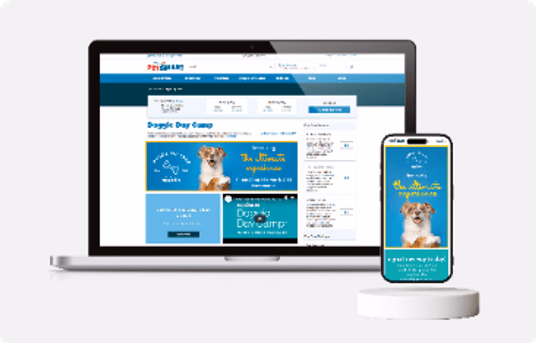 PetSmart Doggie Day Camp - Digital & Mobile Experience Mockup